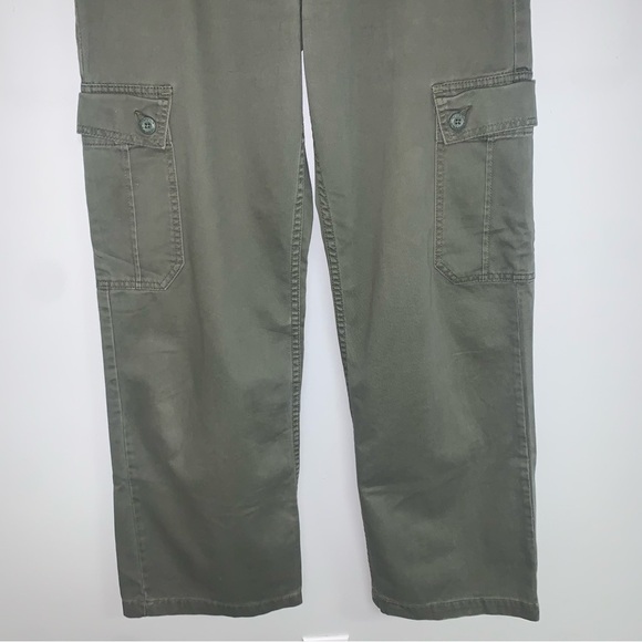 Levi’s Vintage Silver Tab Khakis Size 11 US Green Cargo Pants Baggy Straight Leg - Picture 5 of 10